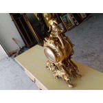 Каминен месингов часовник от Испания с кварцов механизъм - 3956