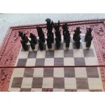 Шах и табла от Индия в релефна дървена кутия - 4162