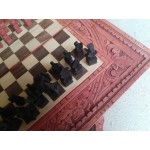 Шах и табла от Индия в релефна дървена кутия - 4162