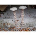 Двойка индийски колони от алабастър и рисувани шапки - 4223