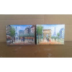Сет картини масло на платно от Франция - 4275