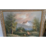 Средна картина масло на плат от Испания - 4292
