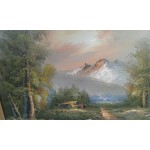 Средна картина масло на плат от Испания - 4292