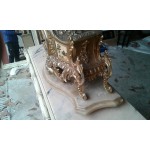 Голям бароков каменен часовник с порцеланови рисунки - 4318