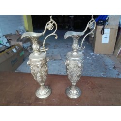 Двойка месингови амфори вази от Франция - 4449