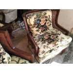Комплект от малък диван и две кресла дъб и ратан - 4922