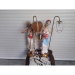 Големи порцеланови ръчно рисувани фигури като нощни лампи - 5004