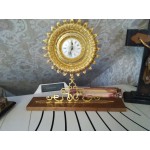 Каминен часовник месинг слънце от Франция - 5006