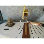 Каминен часовник месинг слънце от Франция - 5006