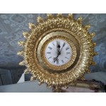 Каминен часовник месинг слънце от Франция - 5006