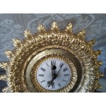 Каминен часовник месинг слънце от Франция - 5006