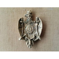 Малък стар фамилен герб от месинг - 1958