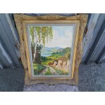 Малка картина масло върху фазер - 1861