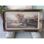 Голяма картина масло с подпис - 1780