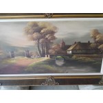 Голяма картина масло с подпис - 1780