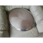 Посребрен голям поднос с барокови дръжки - 1759