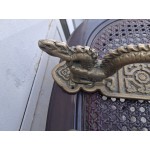 Топ, масивни дръжки от врата с дракони и йероглифи, антика, много стари с патина, рядкост - 7170
