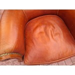 Кожен комплект от Франция, дъб и естествена кожа - 6984