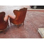 Кожен комплект от Франция, дъб и естествена кожа - 6984