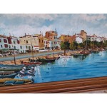 Средна картина, масло на платно Испания, подписана - 6997