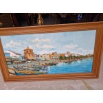 Средна картина, масло на платно Испания, подписана - 6997