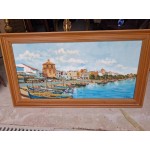 Средна картина, масло на платно Испания, подписана - 6997