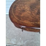 Дъбова маса колона с интарзии, без забележки - 7030