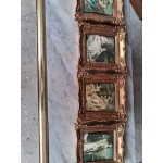 Сет от четири малки барокови картини от рисуван плат  - 7060