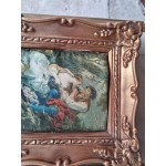 Сет от четири малки барокови картини от рисуван плат  - 7060