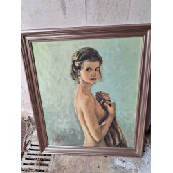 Средна картина масло на платно Испания, подписана - 7082