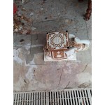 Холна малка маса с кристално 1см стъко и основа рисуван порцеланов слон - 7092