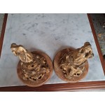 Момичета от месинг върху мрамор, като декорация - 7097