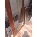 Сферични рисувани стъкла от Италия, 4 броя,от шкаф и с месингов обков - 7110