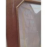 Сферични рисувани стъкла от Италия, 4 броя,от шкаф и с месингов обков - 7110