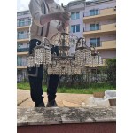 Прекрасен посребрен полилей  - 7 лампи Испания, всички мъниста налични - 7120