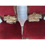 Сет месингови аплици с кристали Франция - 7150