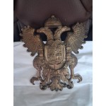 Топ, страхотен месингов три де герб с два орела и много приложения - 6928