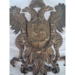 Топ, страхотен месингов три де герб с два орела и много приложения - 6928