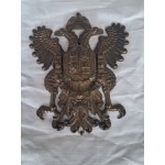 Топ, страхотен месингов три де герб с два орела и много приложения - 6928