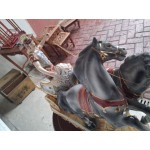 Огломна каляска цветен порцелан Kапо Ди Монте Италия в три де форми, без забележки - 6932
