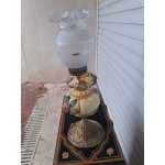 Страхотни барокови нощни лампи от рисуван порцелан и месинг, страхотни стъкла - 6899