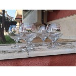 Белгийски сет кристални чаши вино с печат, без забележки, нови - 6917