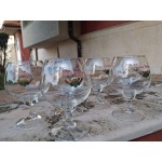 Белгийски сет кристални чаши вино с печат, без забележки, нови - 6917