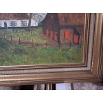 Масло на платно Франция, отлична тройна рамка , подписана - 6833
