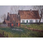 Масло на платно Франция, отлична тройна рамка , подписана - 6833