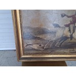 Топ картина барок Франция, литография върху фазер, огрома барокова дървена рамка - 6840