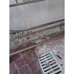 Много старо месигово плътно легло Франциа с много декорации - 6843