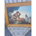 Огромна картина барок масло на фазер, тройна рамка, без забележка - 6855