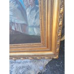 Огромна картина барок масло на фазер, тройна рамка, без забележка - 6855