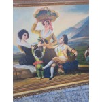 Огромна барокова картина Испания, масло на фазер, без забележка - 6857